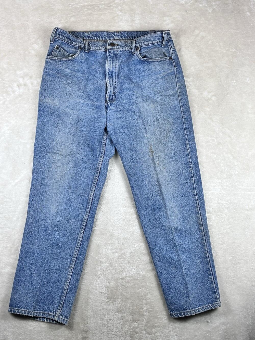 Vintage Levis Jeans Mens 38x29 Blue 540 Zip Fly Baggy Wide Leg 90s Made In USA